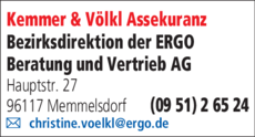 Anzeige Kemmer & Völkl Assekuranz