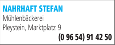 Anzeige NAHRHAFT STEFAN