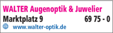 Anzeige WALTER Augenoptik