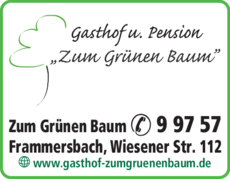 Anzeige Zum Grünen Baum