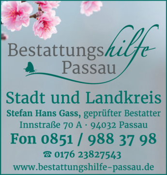 Anzeige Bestatter Gass Bestattungshilfe Passau