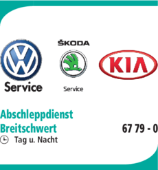 Anzeige Abschleppdienst Breitschwert