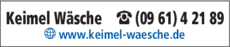 Anzeige Keimel Wäsche