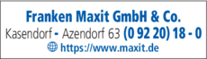 Anzeige Franken Maxit GmbH & Co.