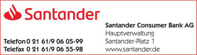 Santander Consumer Bank Ag In Monchengladbach In Das Ortliche