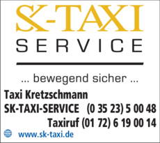 Anzeige Taxi Kretzschmann Sandy