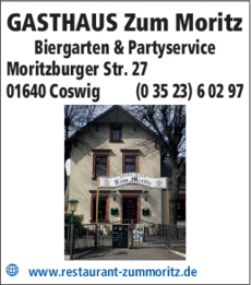 Anzeige Gasthaus Zum Moritz