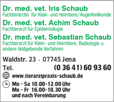 Anzeige Tierarztpraxis Sebastian Schauf