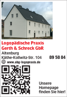 Anzeige Logopädische Praxis Gerth & Schreck GbR Anzeige Logopädische Praxis Gerth & Schreck GbR
