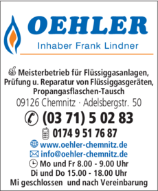 Flussiggasgerate Service Oehler Inh Frank In Chemnitz In Das Ortliche