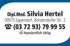 Anzeige Hertel Silvia Dipl.-Med. Anzeige Hertel Silvia Dipl.-Med.