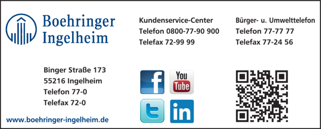 Anzeige Boehringer Ingelheim Pharma GmbH &amp; Co. KG