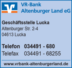 Vr Bank Altenburger Land Eg In Lucka 0344916
