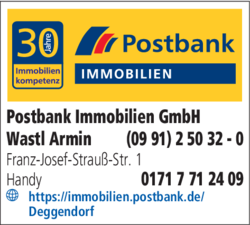 Postbank Immobilien Gmbh In Deggendorf