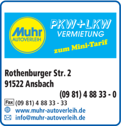 Autoverleih Muhr In Ansbach 0981488