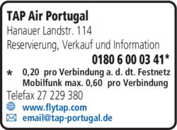 Tap Air Portugal In Frankfurt In Das Ortliche