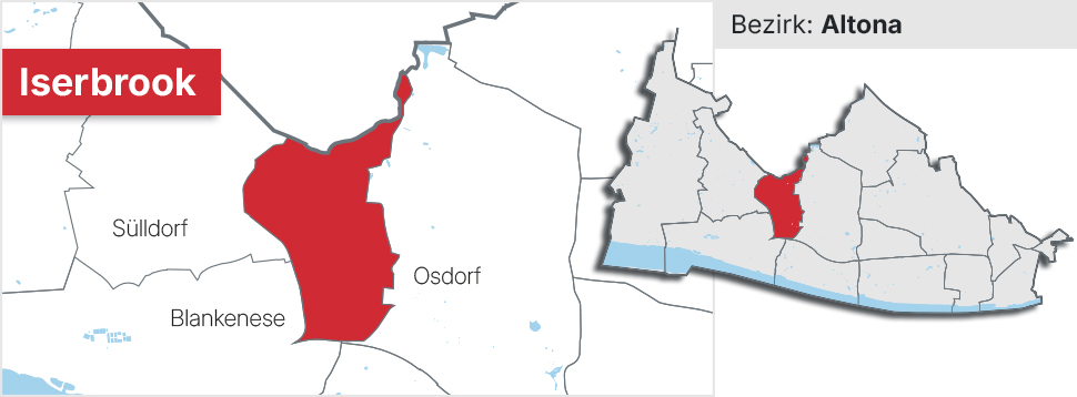 Stadtteil Iserbrook Übersichtskarte
