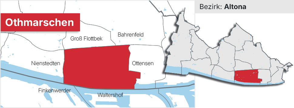 Stadtteil Othmarschen Übersichtskarte
