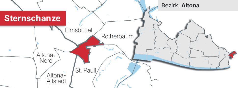 Stadtteil Sternschanze Übersichtskarte