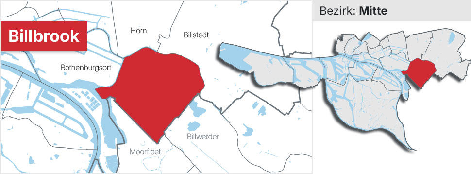 Stadtteil Billbrook Übersichtskarte