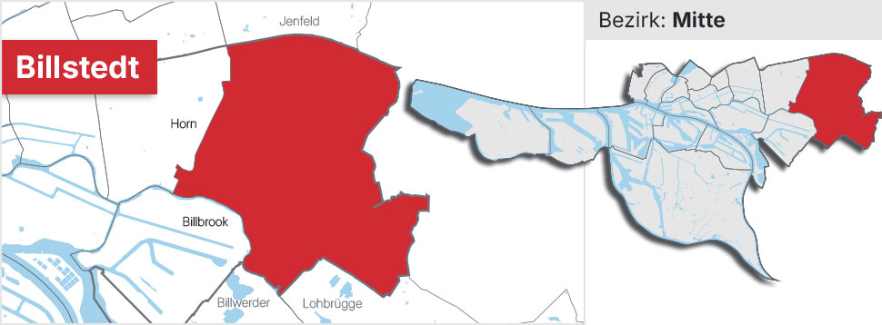 Stadtteil Billstedt Übersichtskarte