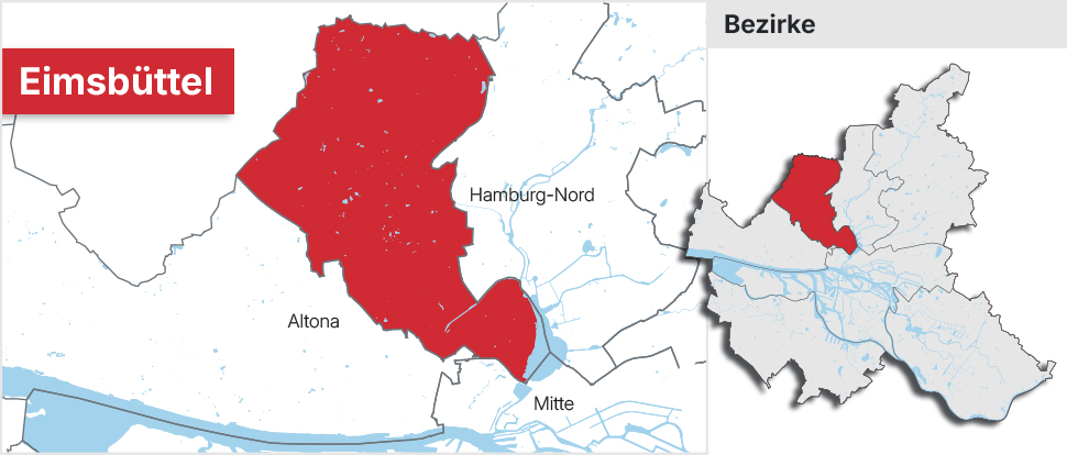 Bezirk Eimsbüttel Übersichtskarte