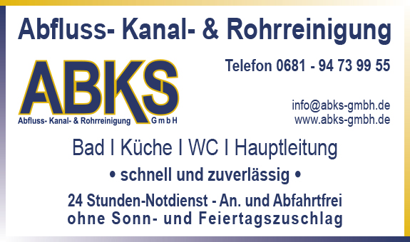 ABKS Abfluss-Kanal & Rohrreinigung GmbH in Saarbrücken - Logo