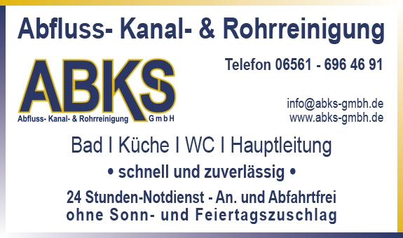 ABKS Abfluss-Kanal & Rohrreinigung GmbH in Bitburg - Logo