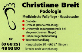 BREIT CHRISTIANE Podologin / medizinische Fußpflege in Illingen an der Saar - Logo