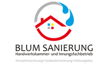Kundenlogo Blum Sanierung GmbH Malerarbeiten - Wasserschaden- Brand- u. Schimmelpilzsanierung
