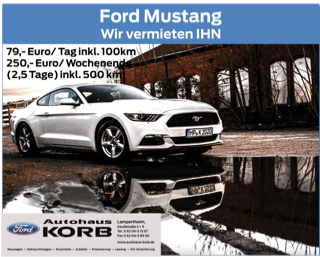 Autohaus Korb GmbH - Mustang mieten