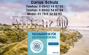 Allianz Versicherung Darius Schulz Generalvertretung Versicherungskaufmann und zert. Baufinanzierungsberater in Frankfurt am Main - Logo