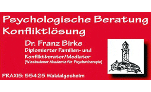 Birke F. Dr., Psychologische Beratung-Konfliktlösung in Waldalgesheim - Logo